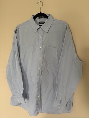 Nordstrom Light Blue Men's Dress Shirt - Classic Button-Down